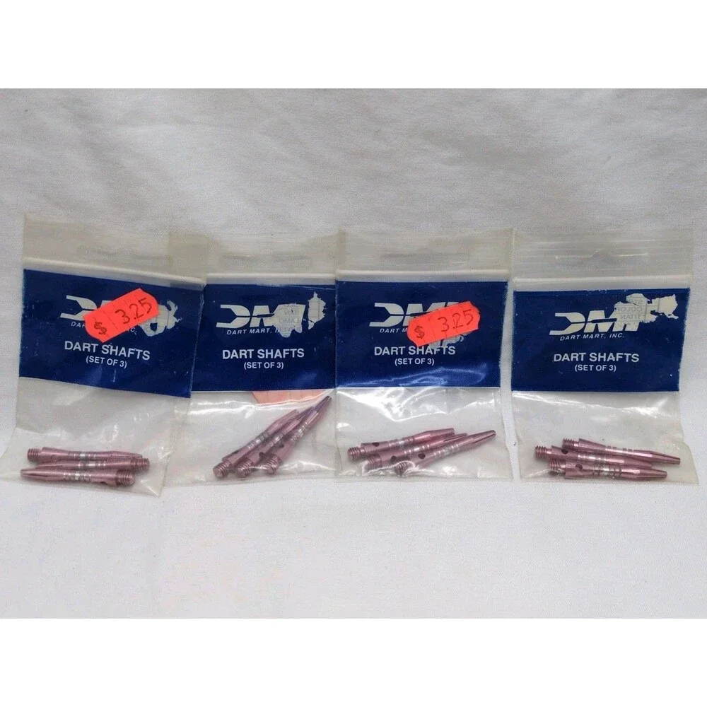 (4) Silver DMI Dart Mart Inc Dart Shafts Striped Aluminum